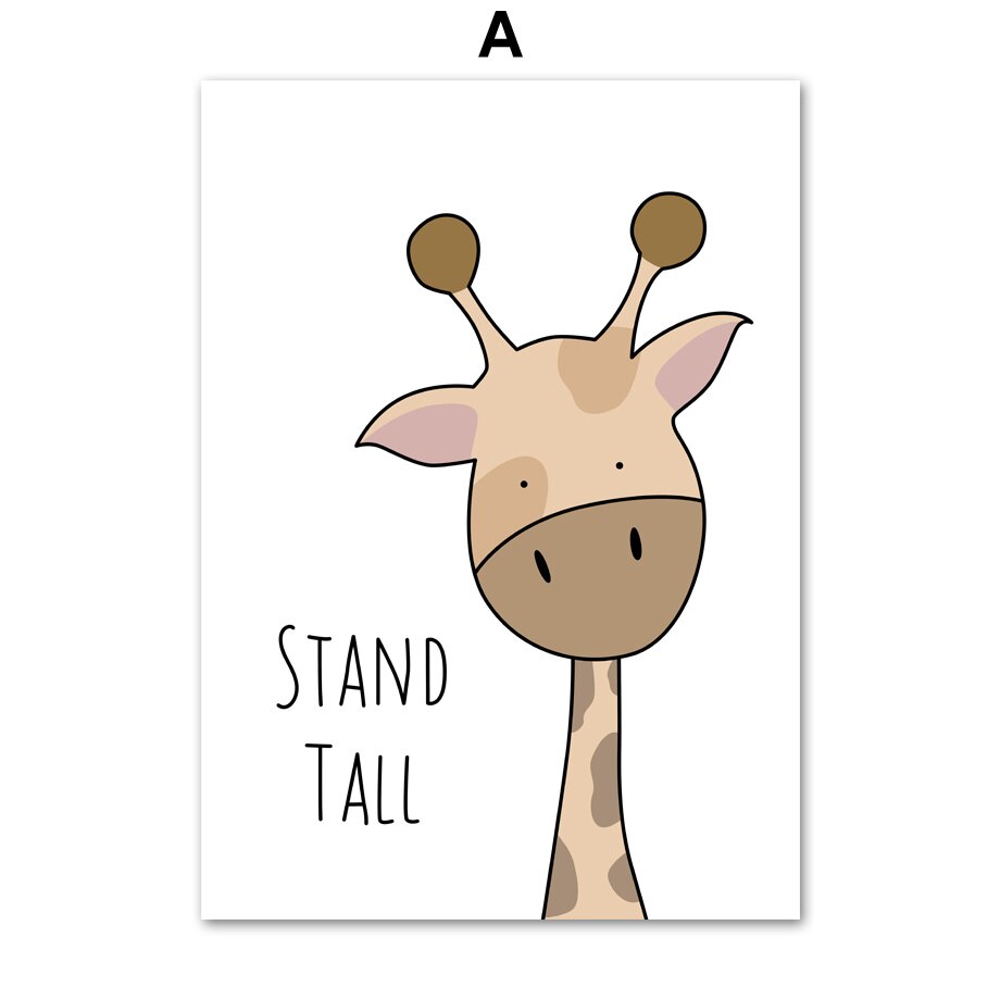 DECORATIVE CHILDREN’S ROOM ANIMAL POSTER