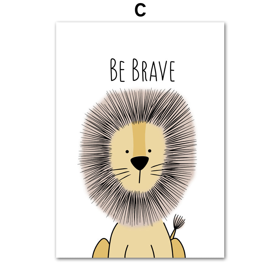 DECORATIVE CHILDREN’S ROOM ANIMAL POSTER