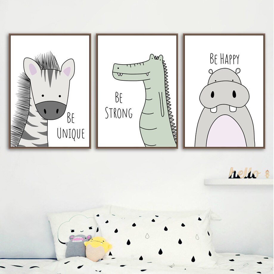 DECORATIVE CHILDREN’S ROOM ANIMAL POSTER