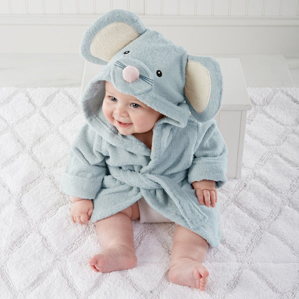 PEIGNOIR BAIN BÉBÉ ANIMAUX