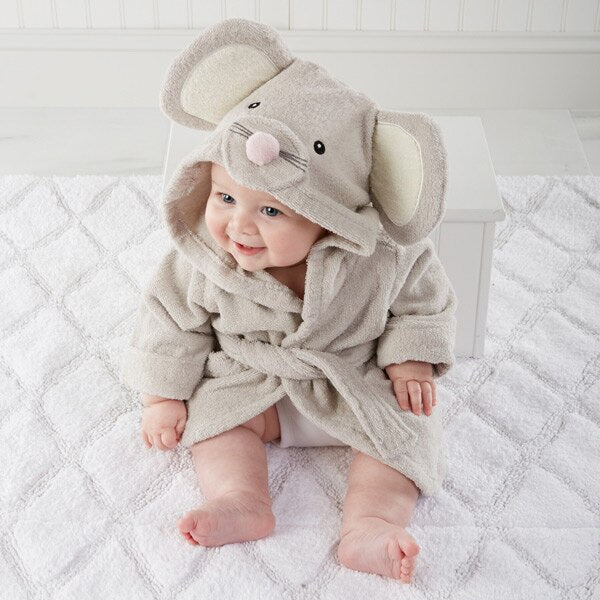 PEIGNOIR BAIN BÉBÉ ANIMAUX