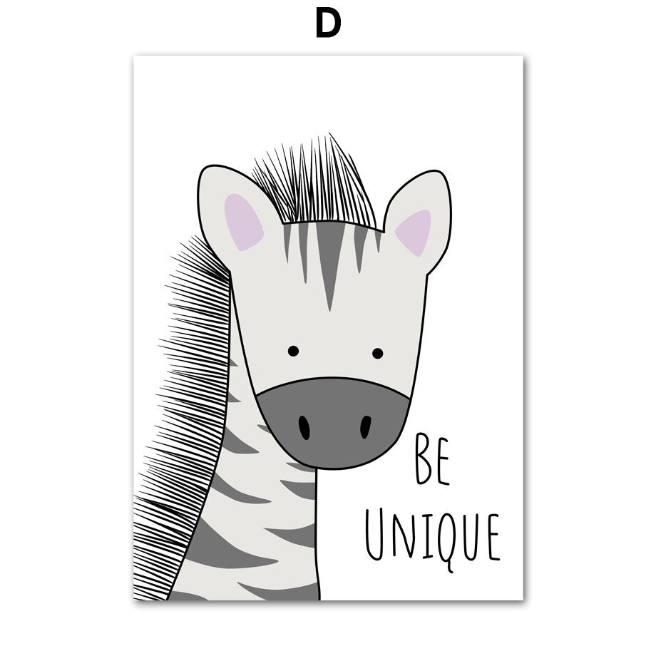 DECORATIVE CHILDREN’S ROOM ANIMAL POSTER