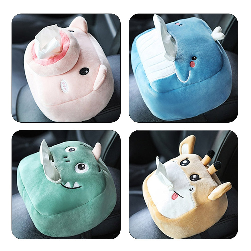 DISTRIBUTEUR MOUCHOIRS ANIMAUX ROTIN OU PELUCHE