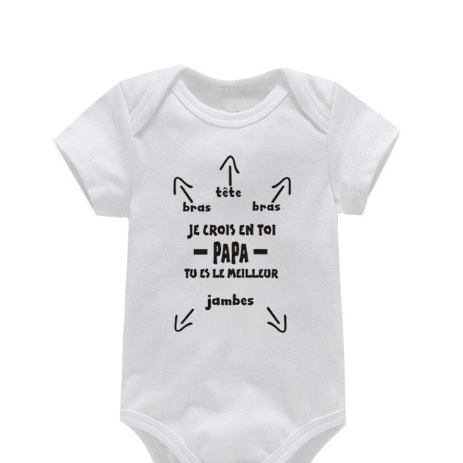 BODY BÉBÉ HUMOUR PAPA 100% COTON