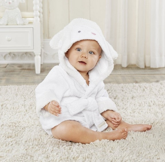 PEIGNOIR BAIN BÉBÉ ANIMAUX