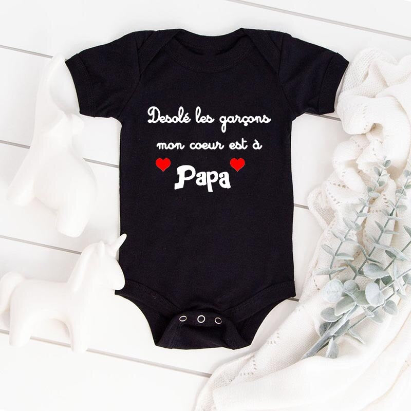 BODY BÉBÉ "MON COEUR EST À MAMAN/PAPA"