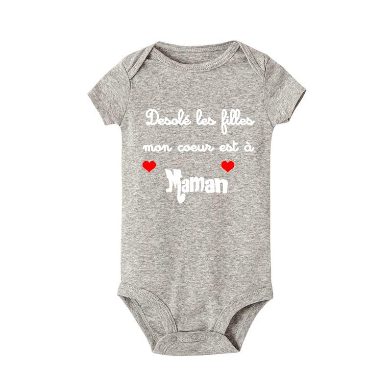 BODY BÉBÉ "MON COEUR EST À MAMAN/PAPA"