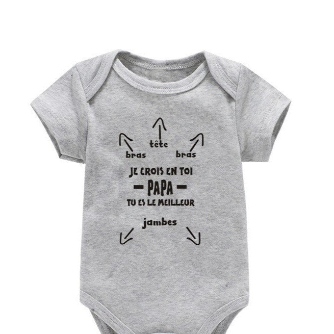 BODY BÉBÉ HUMOUR PAPA 100% COTON