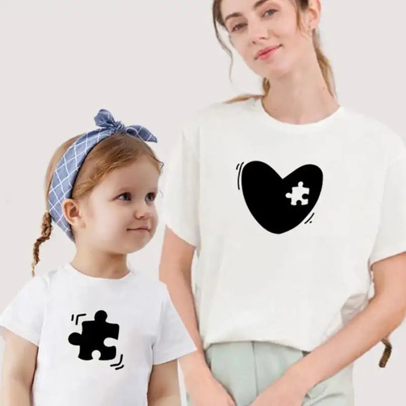TSHIRT PUZZLE DUO PARENT ENFANT