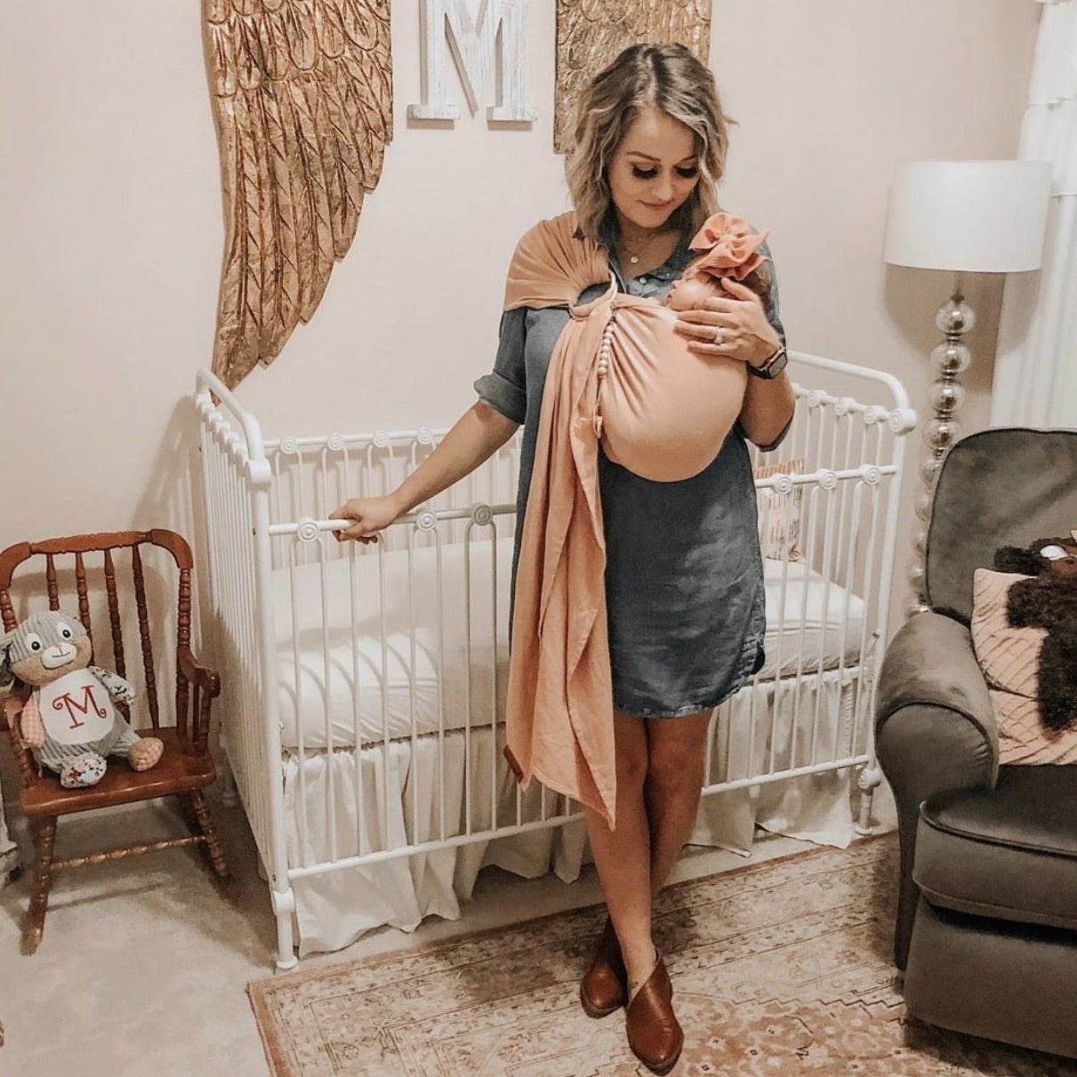 ECHARPE PORTE BÉBÉ RING SLING 100% COTON