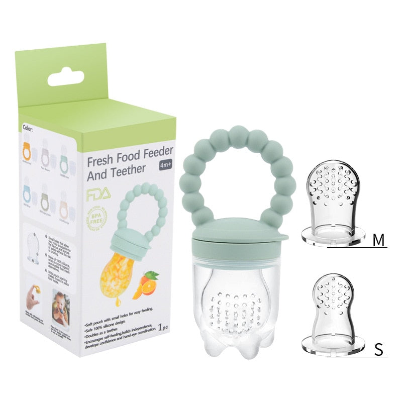 TÉTINE GRIGNOTEUSE DIVERSIFICATION ALIMENTAIRE + 3 EMBOUTS