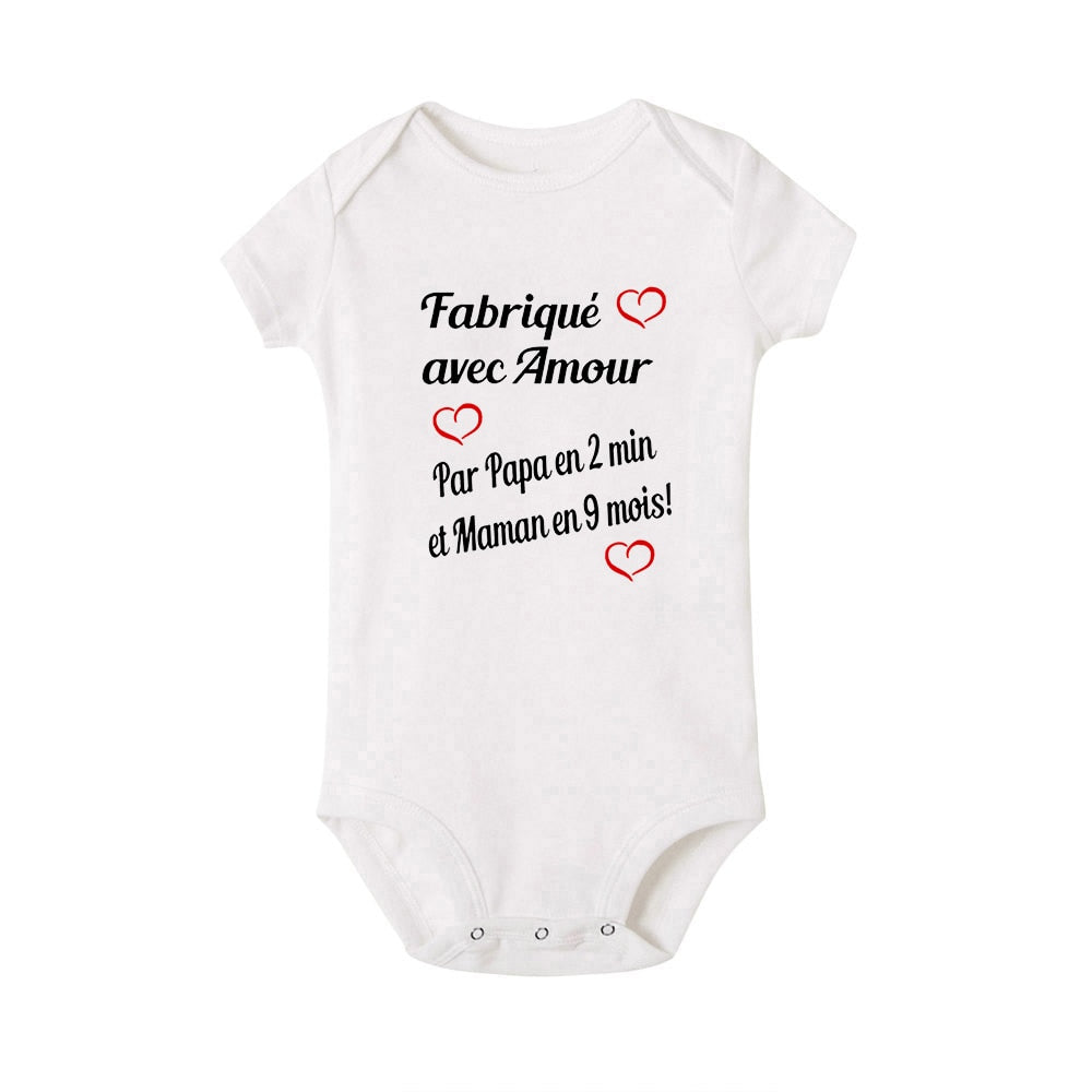 BODY BÉBÉ " FABRIQUÉ AVEC AMOUR PAR..."