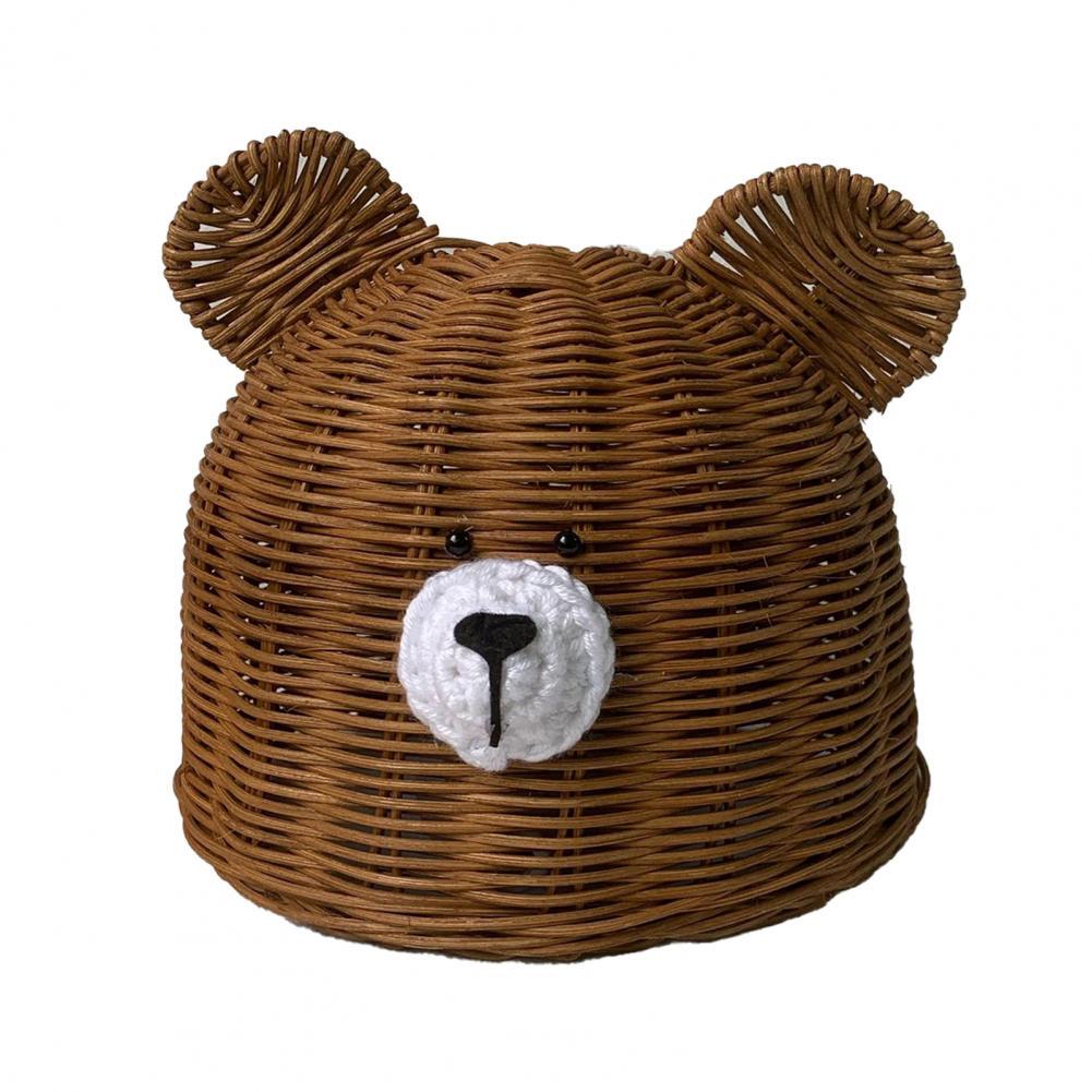 ABAT JOUR SUSPENSION LAMPE OURSON EN ROTIN