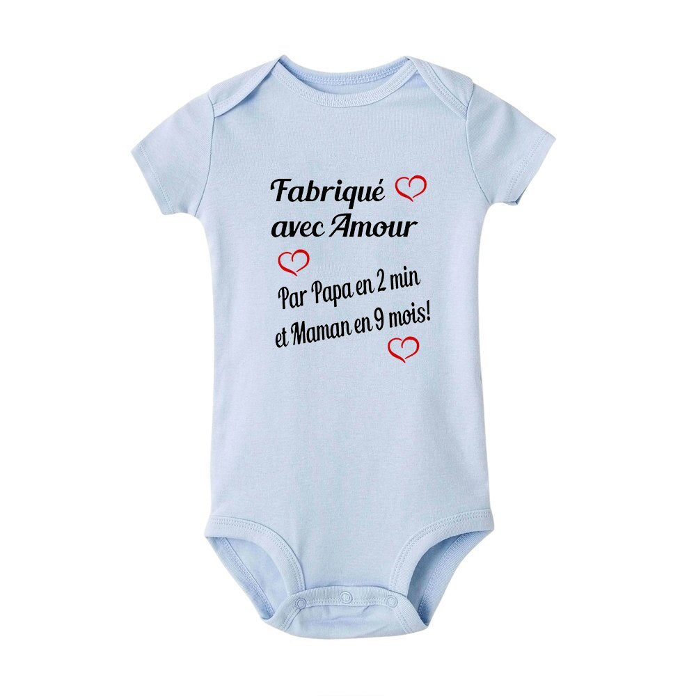 BODY BÉBÉ " FABRIQUÉ AVEC AMOUR PAR..."