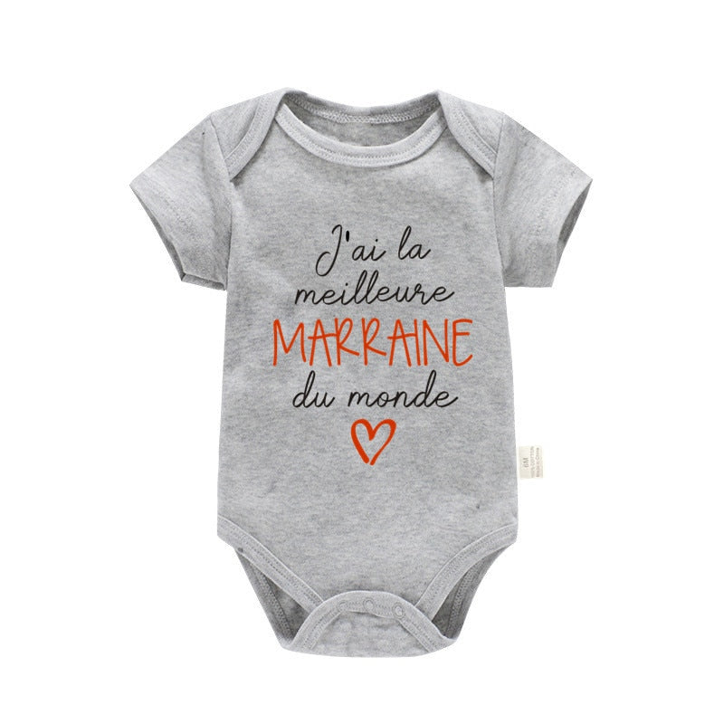 BODY BÉBÉ "MEILLEURE MARRAINE" 100% COTON