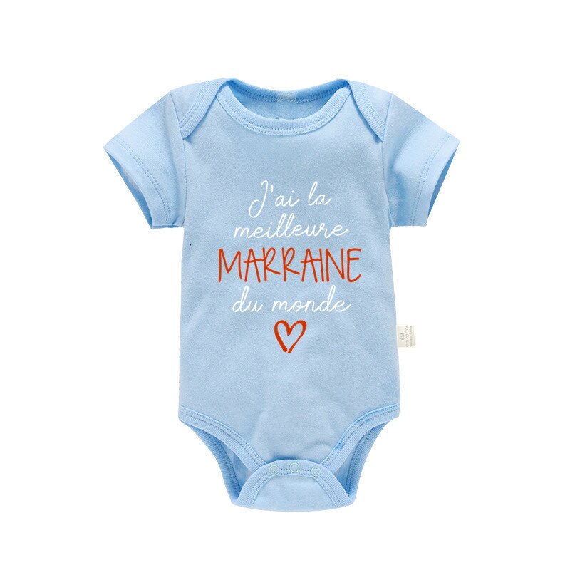 BODY BÉBÉ "MEILLEURE MARRAINE" 100% COTON