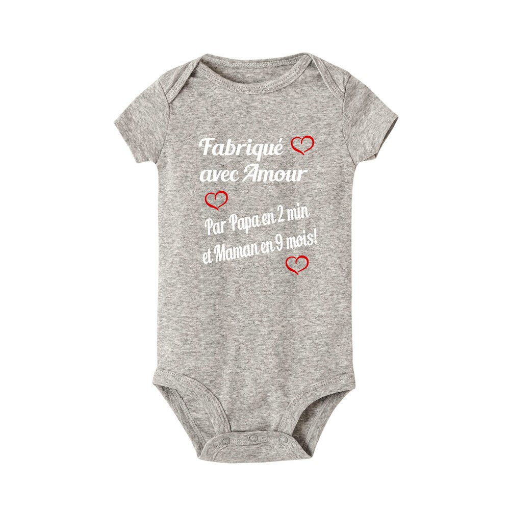 BODY BÉBÉ " FABRIQUÉ AVEC AMOUR PAR..."