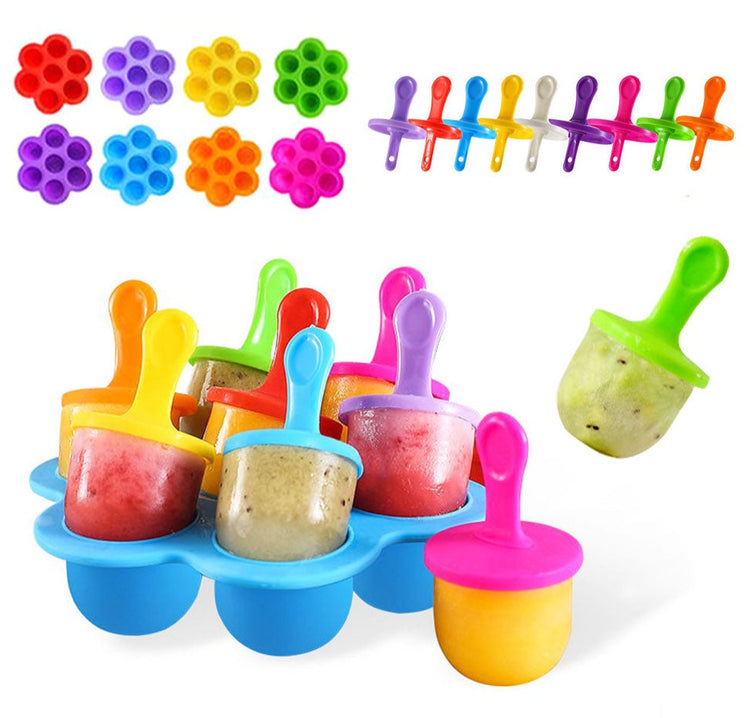LOT DE 7 MOULES À SUCETTES GLACÉES POUR BÉBÉ