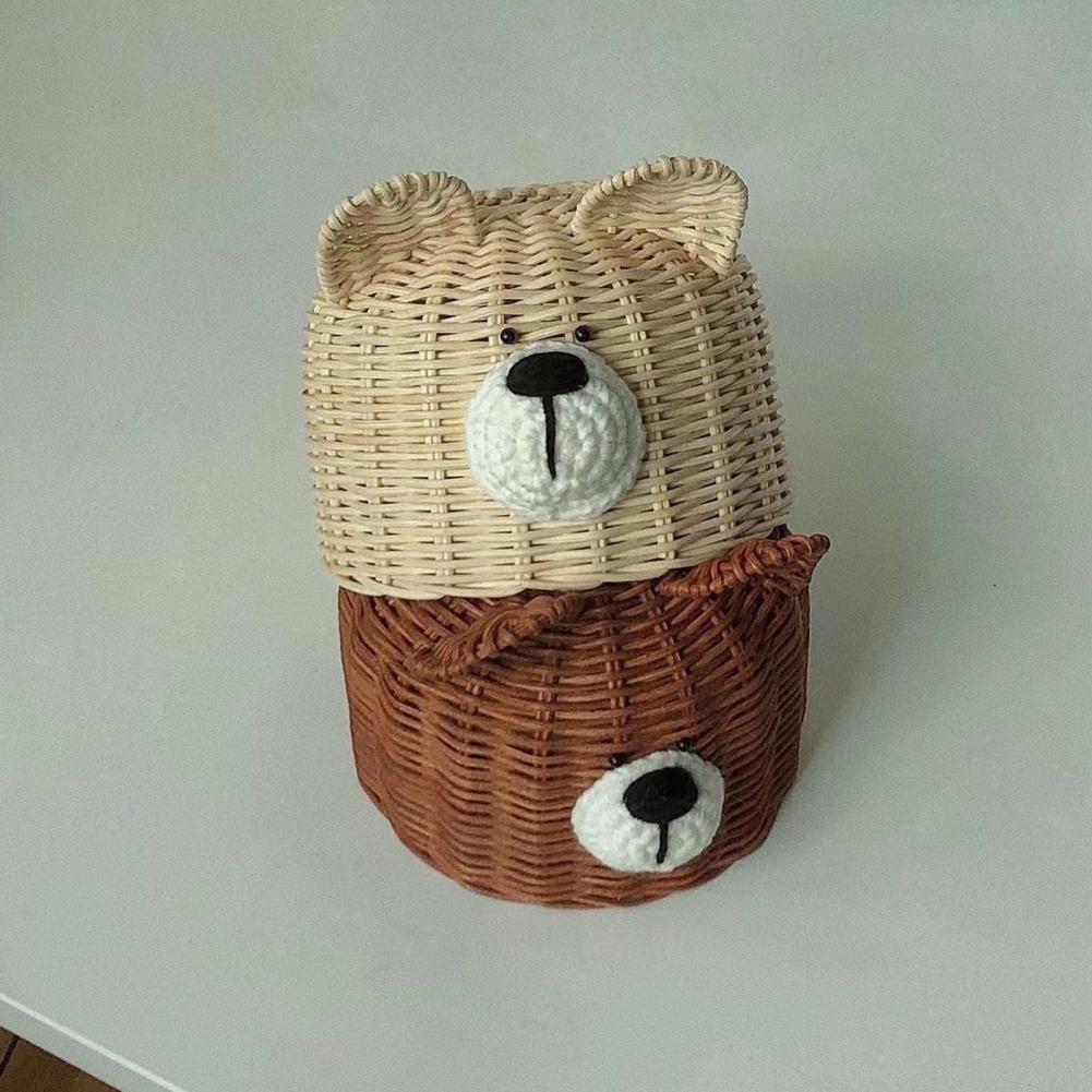ABAT JOUR SUSPENSION LAMPE OURSON EN ROTIN