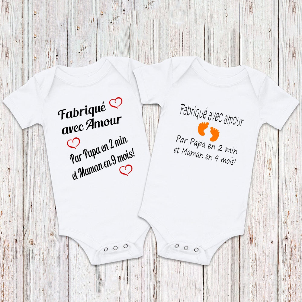 BODY BÉBÉ " FABRIQUÉ AVEC AMOUR PAR..."