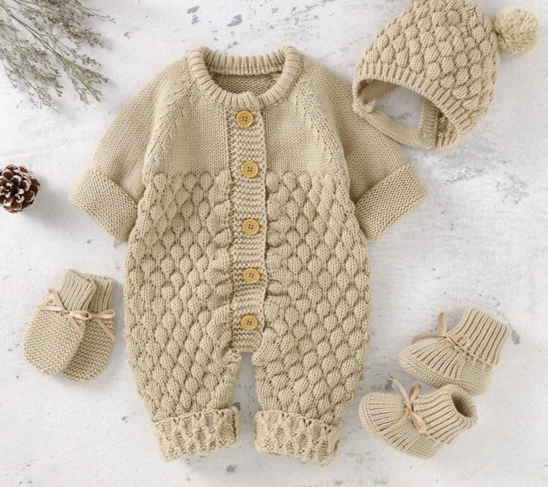 ENSEMBLE COMBINAISON TRICOT 4 PIECES