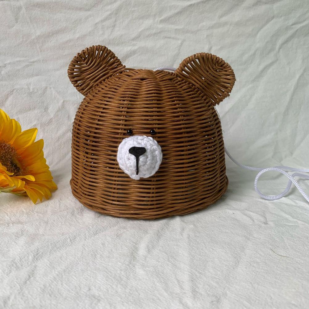 ABAT JOUR SUSPENSION LAMPE OURSON EN ROTIN