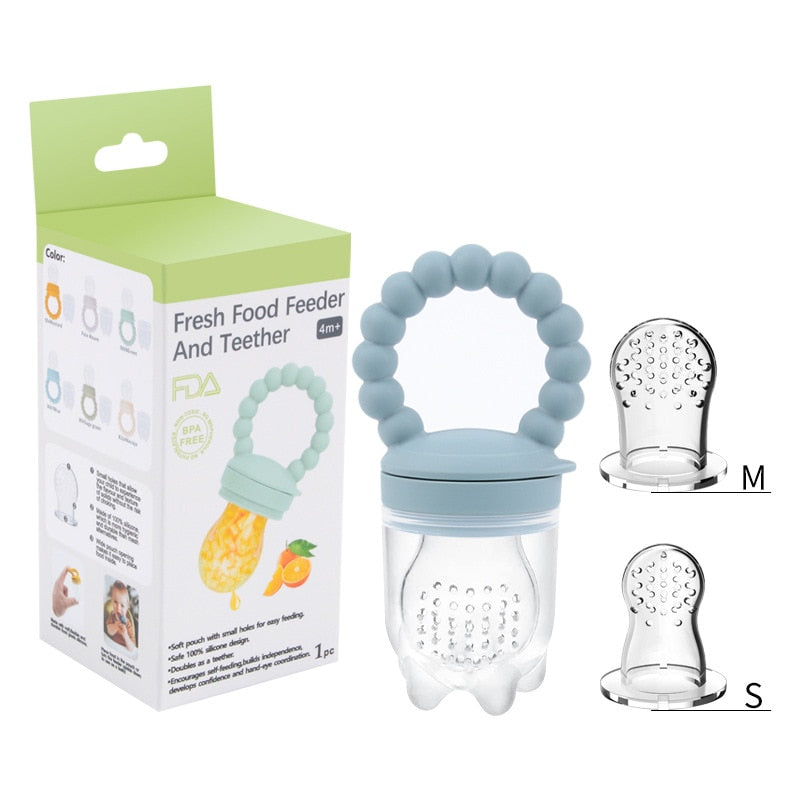 TÉTINE GRIGNOTEUSE DIVERSIFICATION ALIMENTAIRE + 3 EMBOUTS