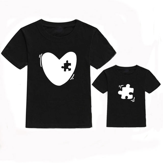 TSHIRT PUZZLE DUO PARENT ENFANT