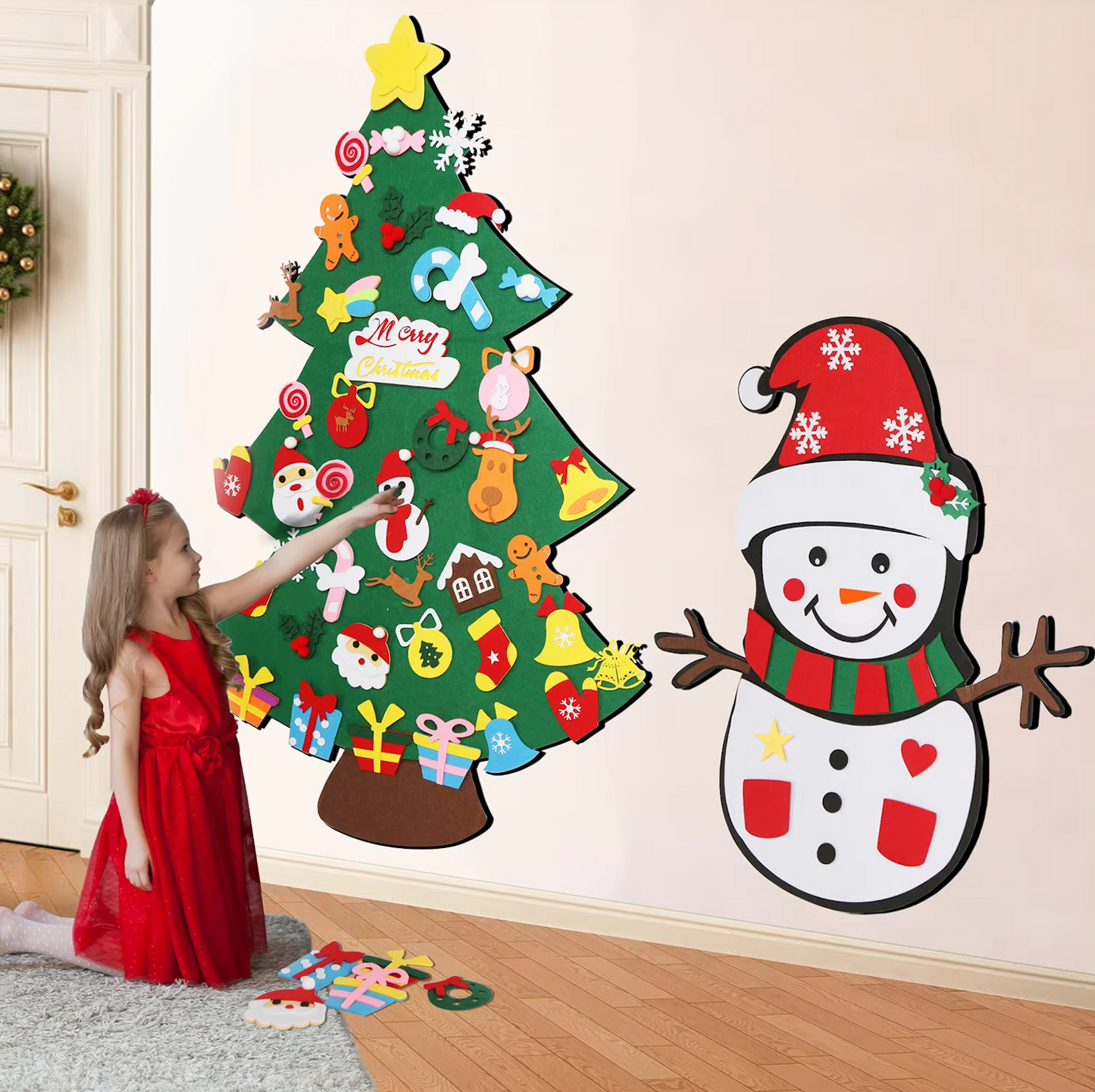 MONTESSORI CHILDREN’S FELT CHRISTMAS TREE 