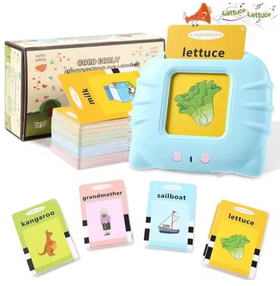 INTERACTIVE USB AUDIO GAME LEARNING WORDS - 110 EDUCATIONAL TALKING CARDS 