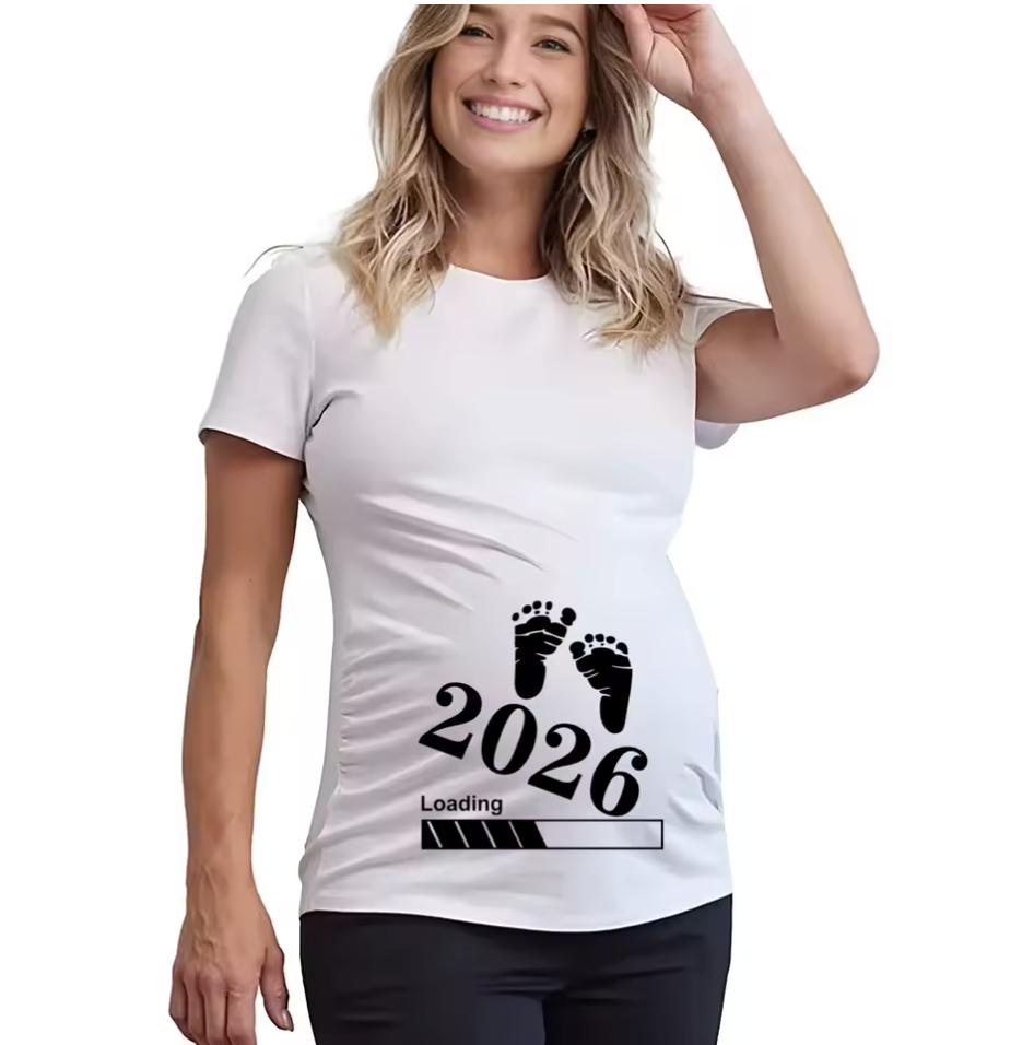 T-shirt "Future Maman 2026" - Annonce Grossesse, Femme Enceinte - Coupe Classique, Léger - Cadeau Future Maman, Fierté Grossesse - 2