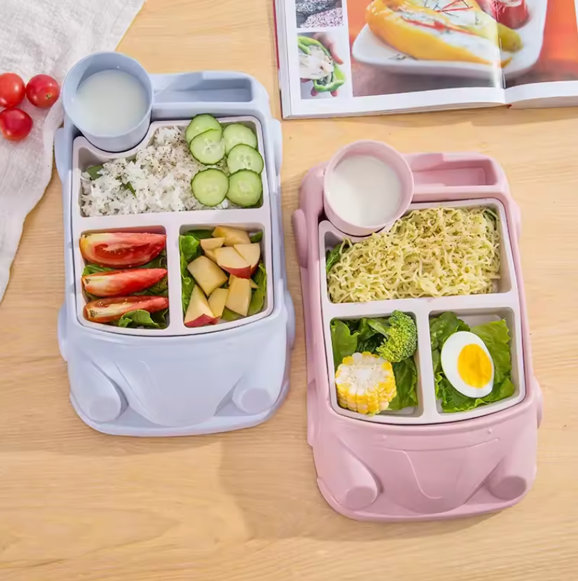SET REPAS LUDIQUE ENFANT -  ASSIETTE + COUVERTS SANS BPA