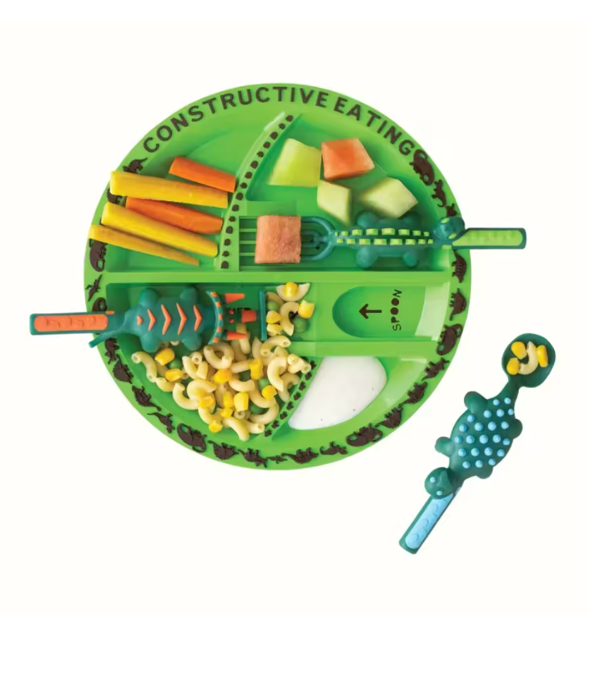 SET REPAS LUDIQUE ENFANT -  ASSIETTE + COUVERTS SANS BPA