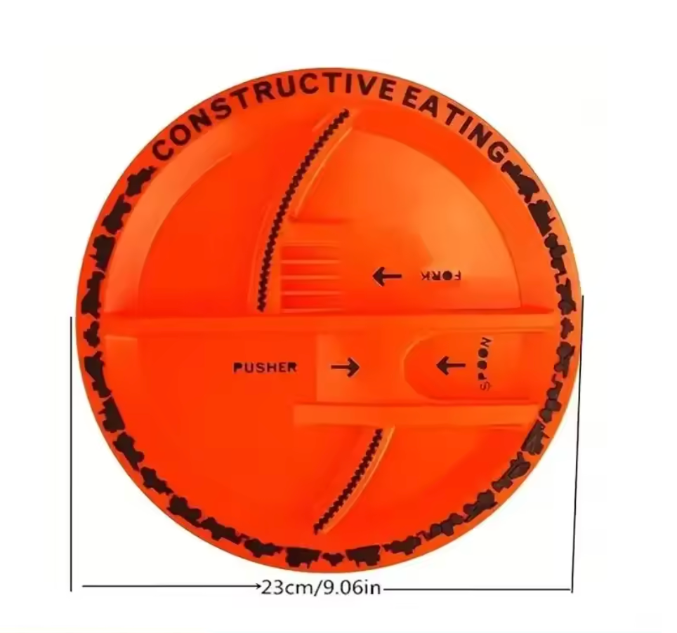 SET REPAS LUDIQUE ENFANT -  ASSIETTE + COUVERTS SANS BPA