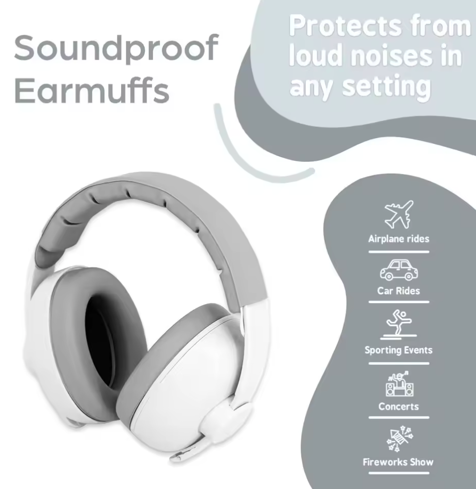 CASQUE ANTI BRUIT BÉBÉ AJUSTABLE - 1 MOIS/4 ANS