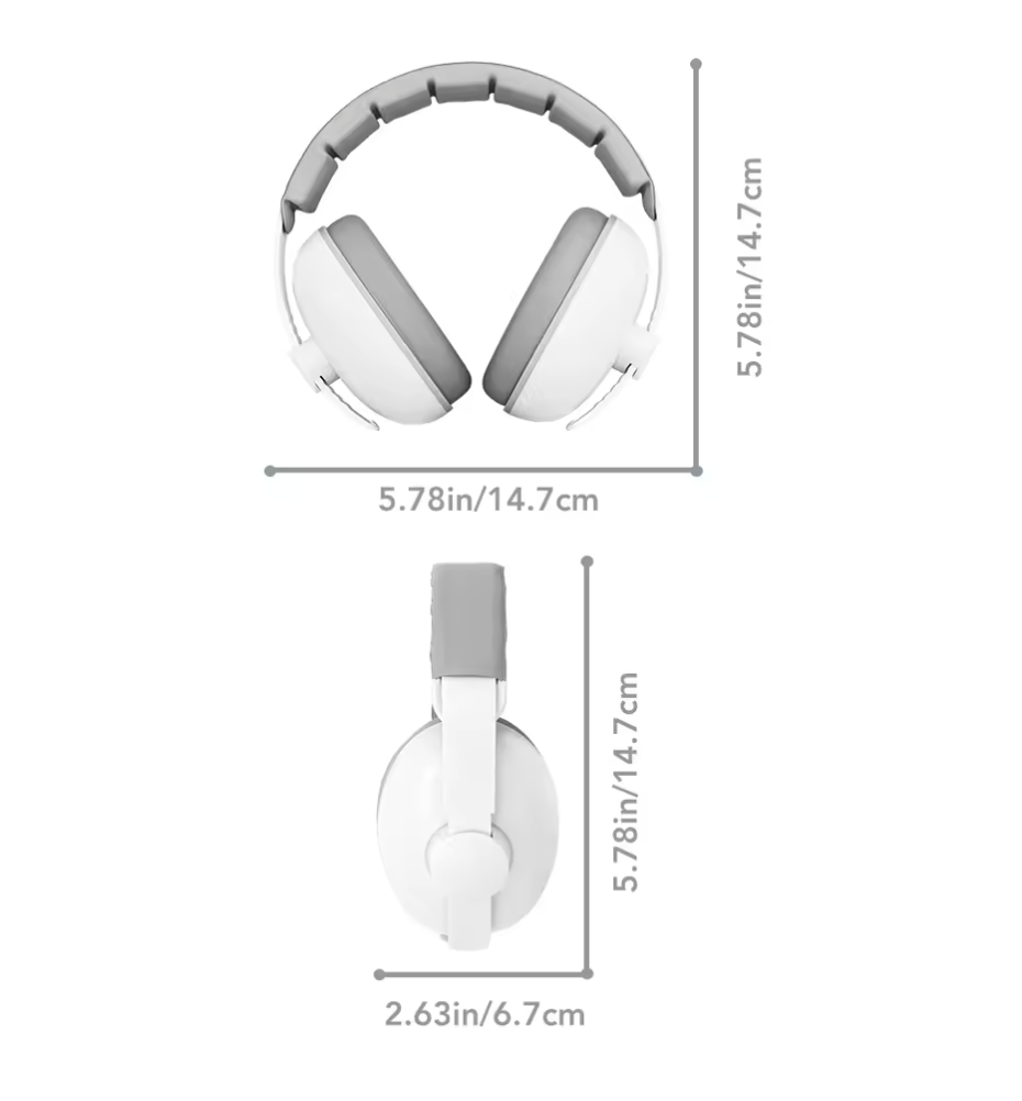 CASQUE ANTI BRUIT BÉBÉ AJUSTABLE - 1 MOIS/4 ANS