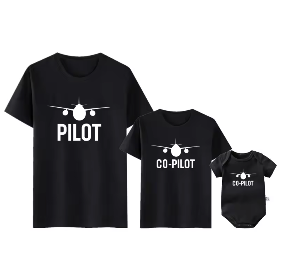 TSHIRT PILOTE/COPILOTE - PÈRE FILS