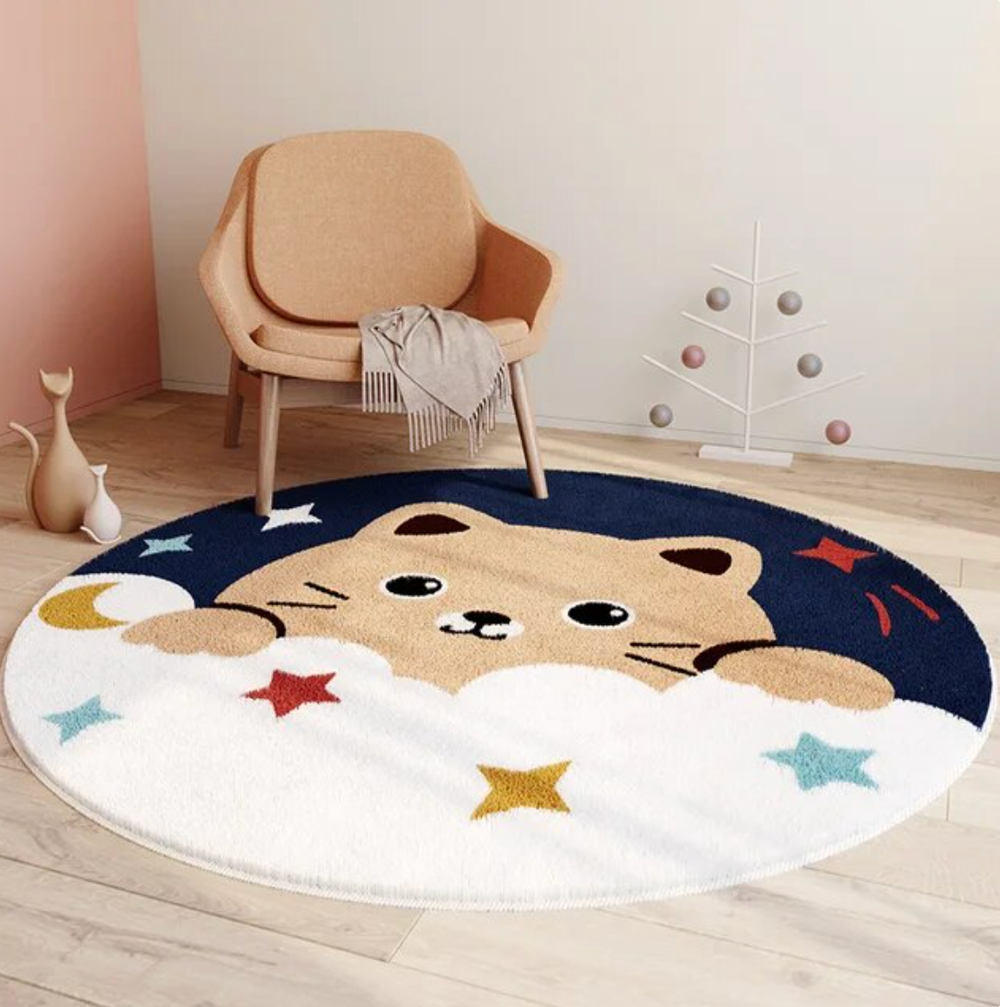 TAPIS ANIMAUX ÉVEIL ET JEU - ROND OU LONG