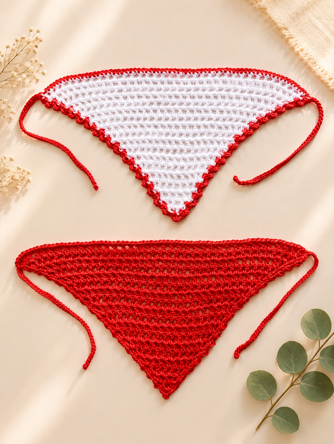 DUO BANDANA CROCHET MÈRE/FILLE FAIT MAIN