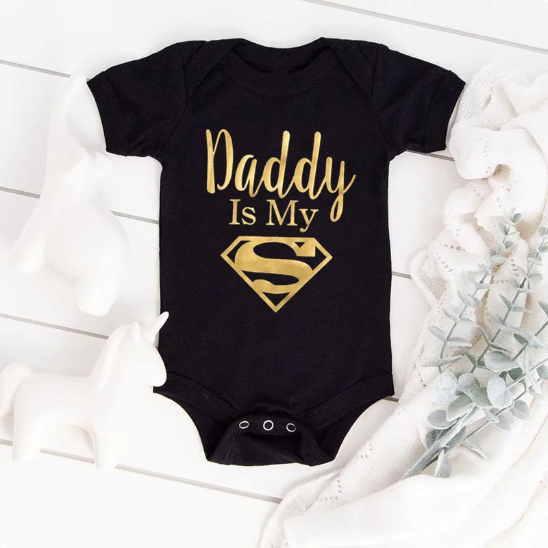 BODY BÉBÉ 100% COTON " DADDY IS MY SUPER HEROS "