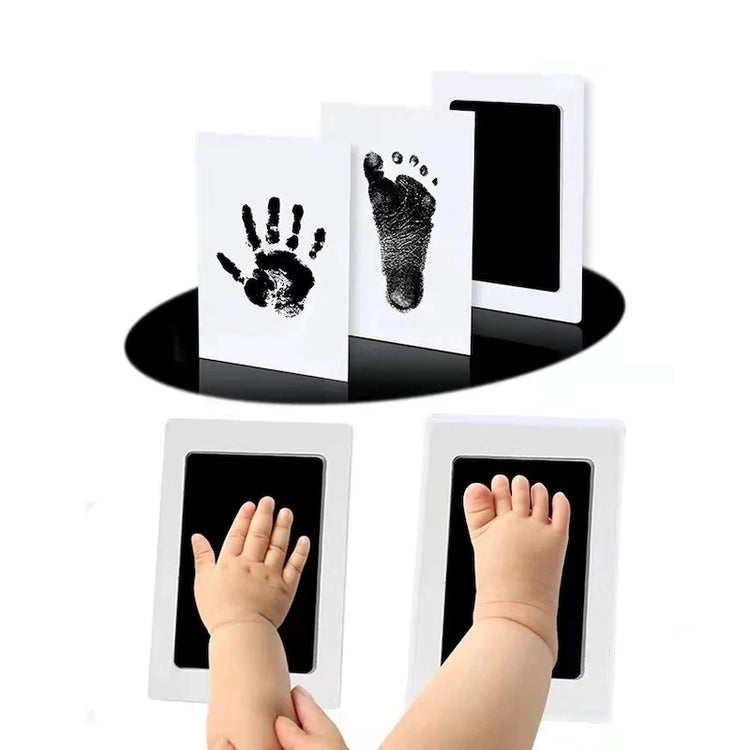 Kit de tampon pour reproduire les empreintes de pied et main de bébé, encre  noire, cadeau souvenir de naissance pour nouveau-né