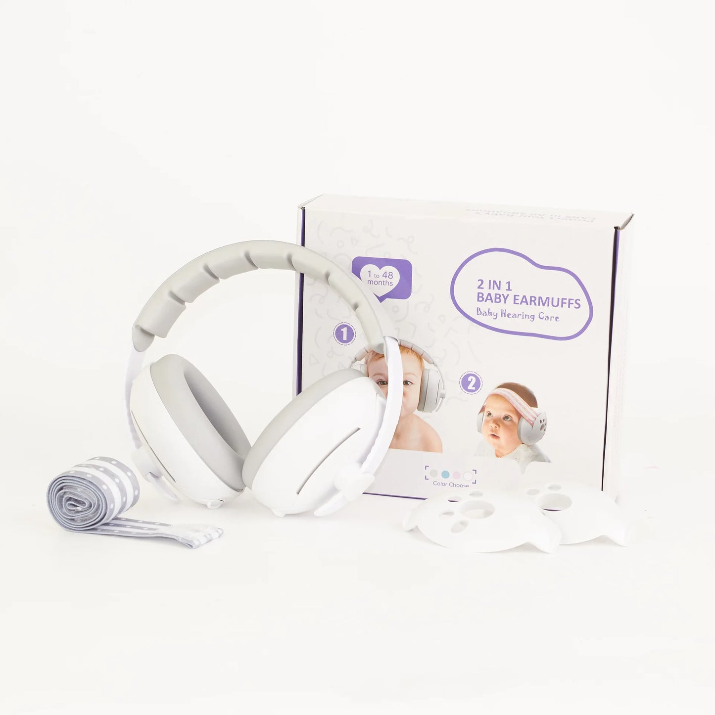 CASQUE ANTI BRUIT BÉBÉ AJUSTABLE - 1 MOIS/4 ANS