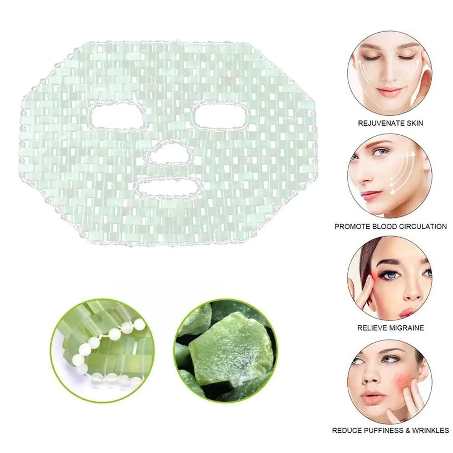 MASQUE SOIN VISAGE EN PIERRE DE JADE