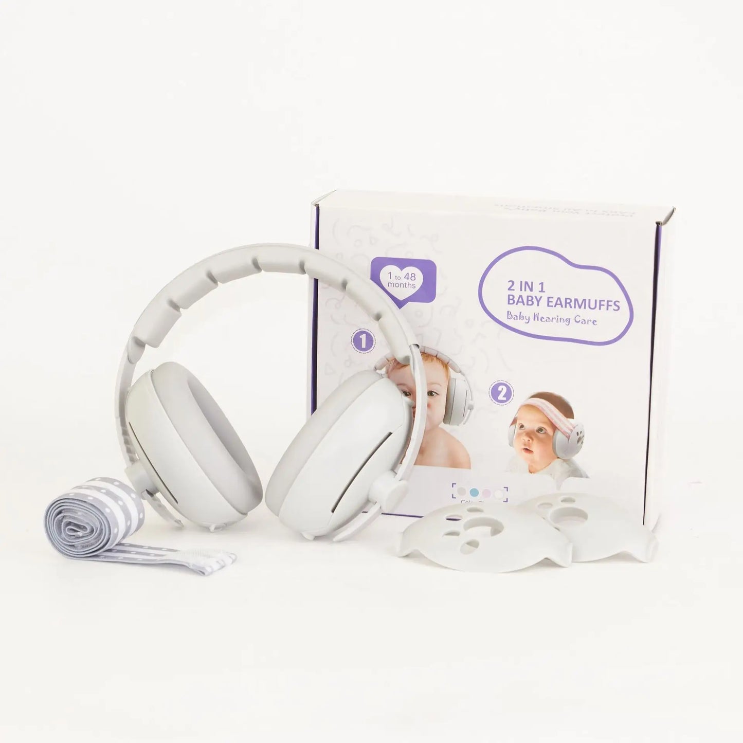 CASQUE ANTI BRUIT BÉBÉ AJUSTABLE - 1 MOIS/4 ANS