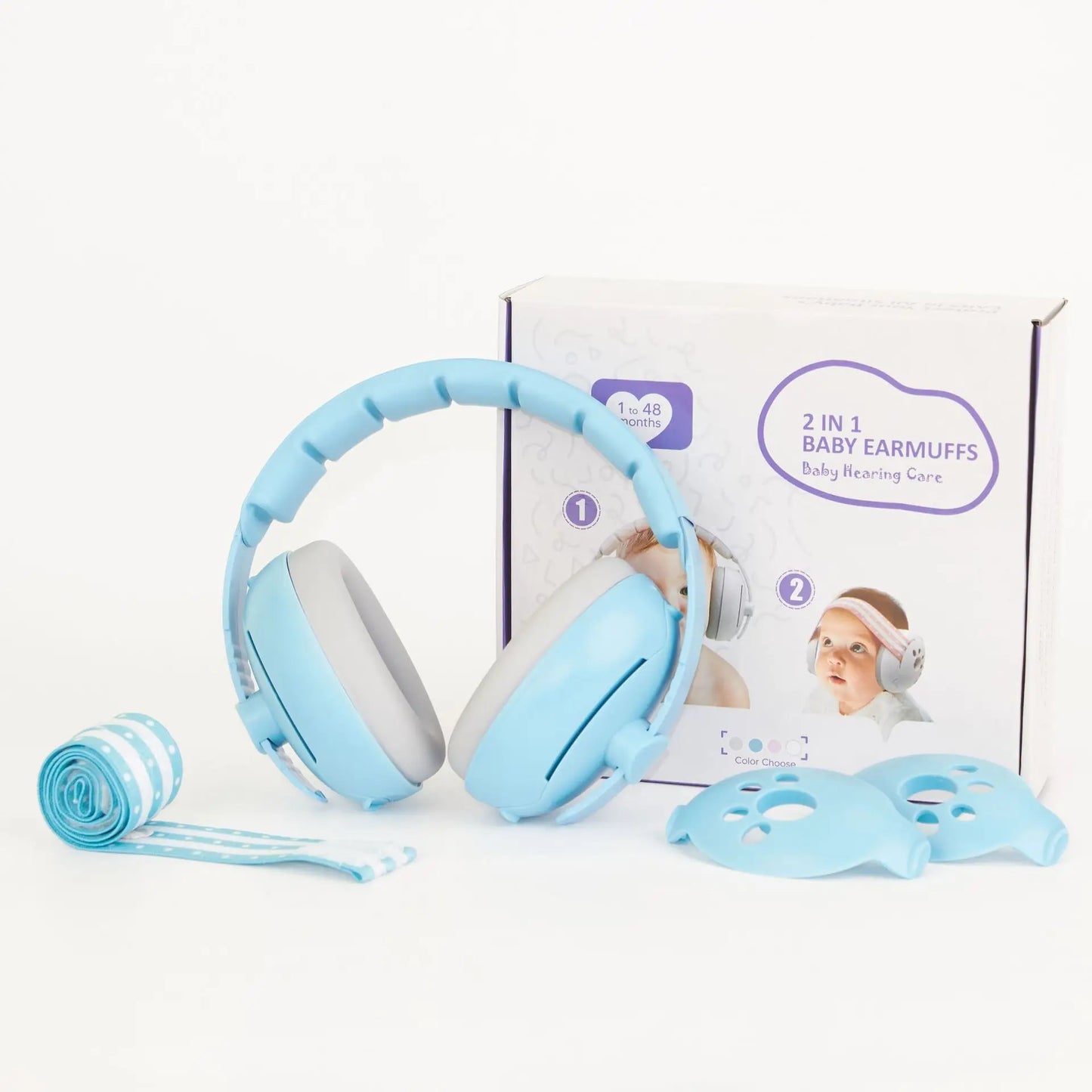 CASQUE ANTI BRUIT BÉBÉ AJUSTABLE - 1 MOIS/4 ANS