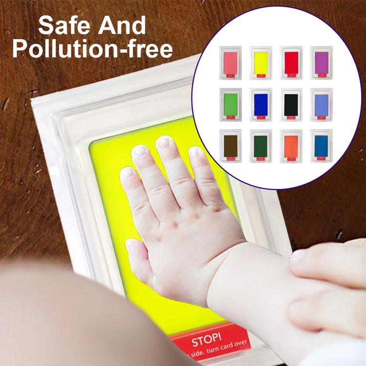 Acheter Kit d'encre pour empreintes de mains de bébé, tampon d'encre Clean  Touch, souvenir de jalon avec Clip de corde de cadre