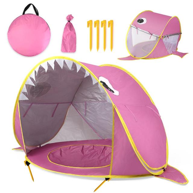 ANTI-UV POP UP BEACH TENT WITH INTEGRATED POOL 