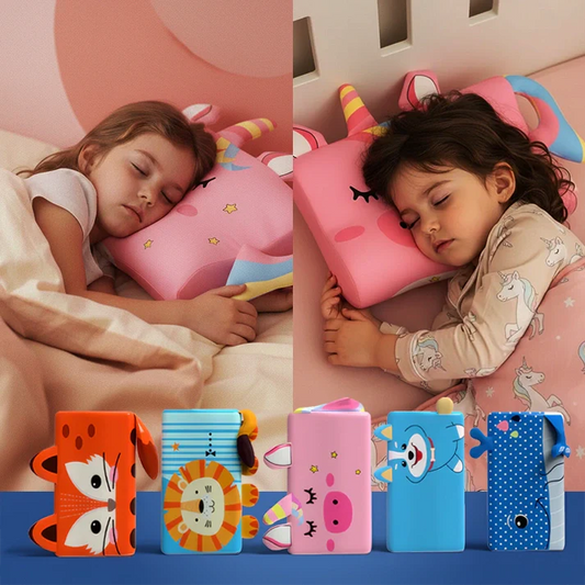 OREILLER ENFANT ANIMAUX - MEMOIRE DE FORME