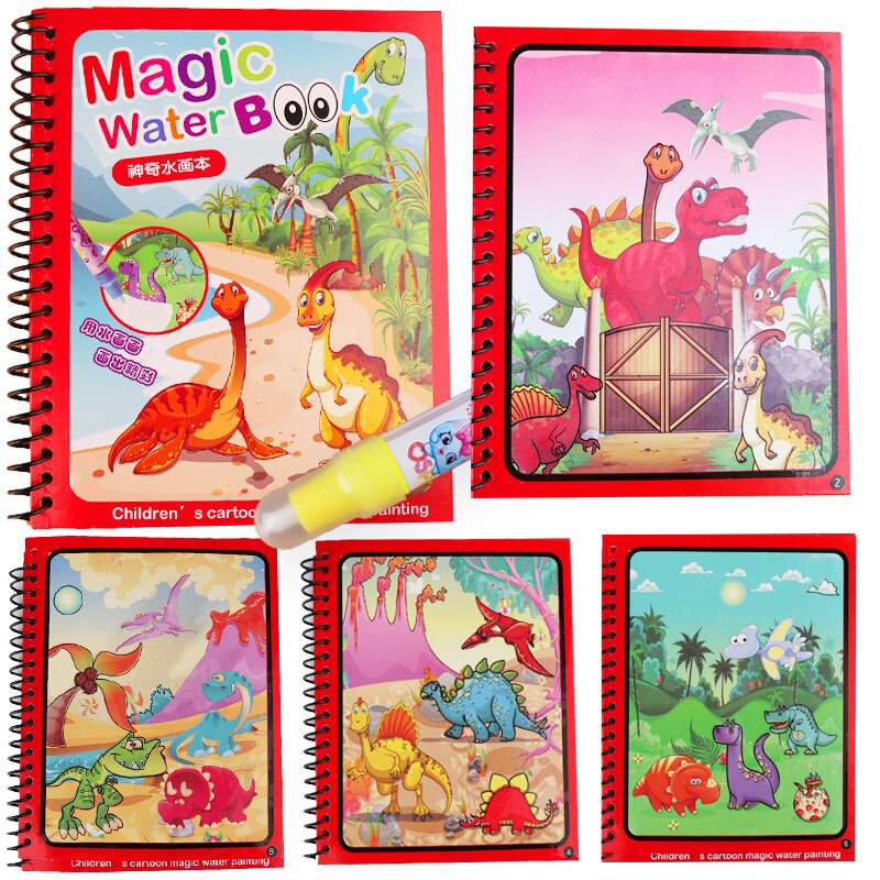 Kesote 4 Livres de Dessin Magique de leau Livres de Coloriage avec