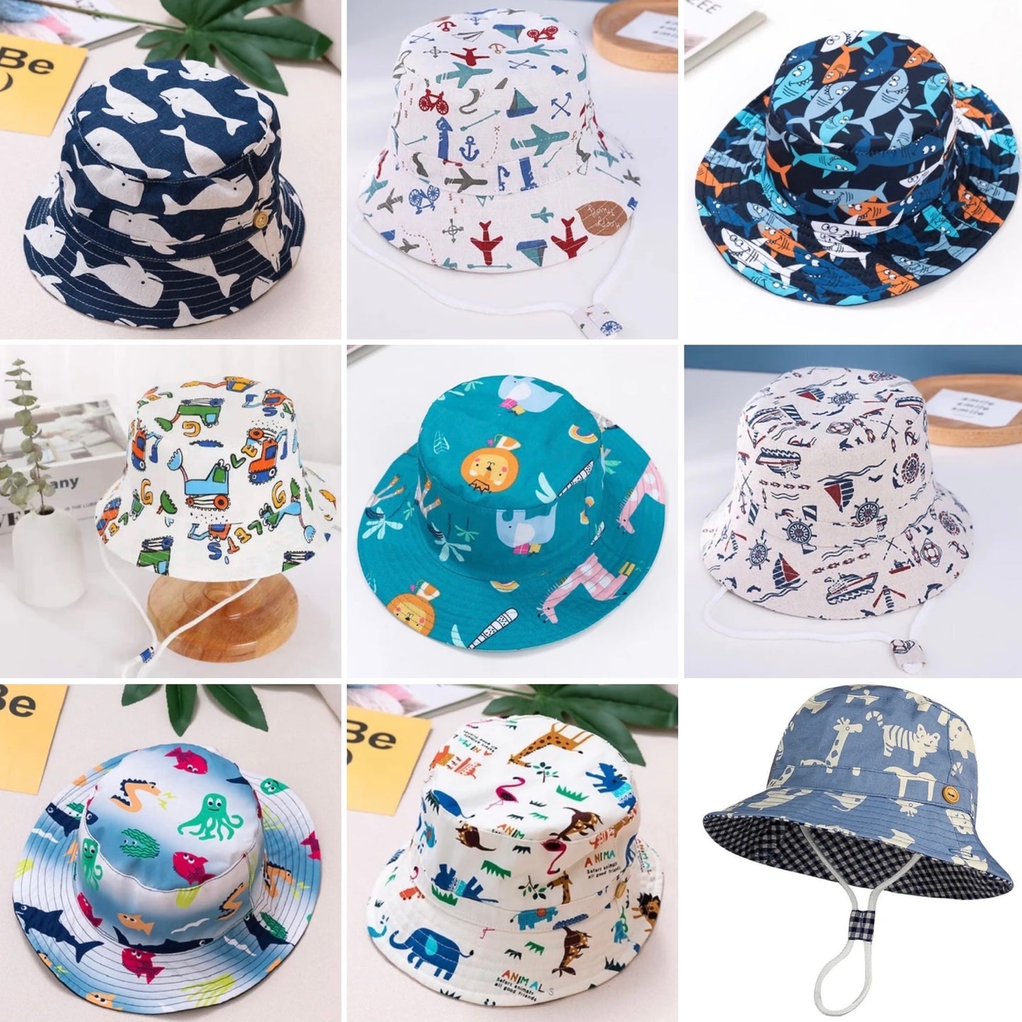 PATTERNED COTTON BOB HAT - BABY/CHILDREN 